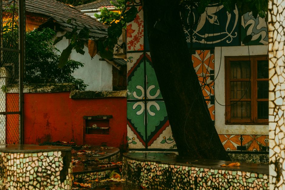 A house wall with a fresh coat of paint